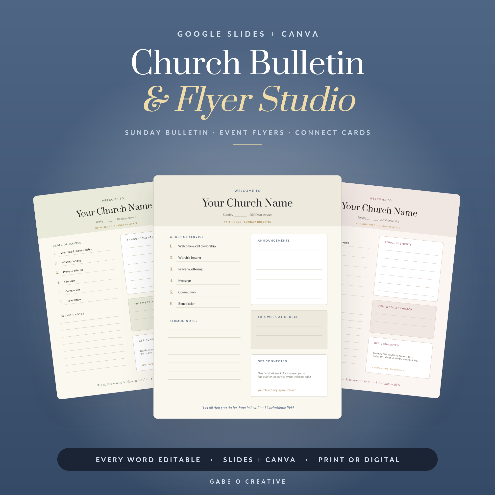 tall sermon notes flat lay
