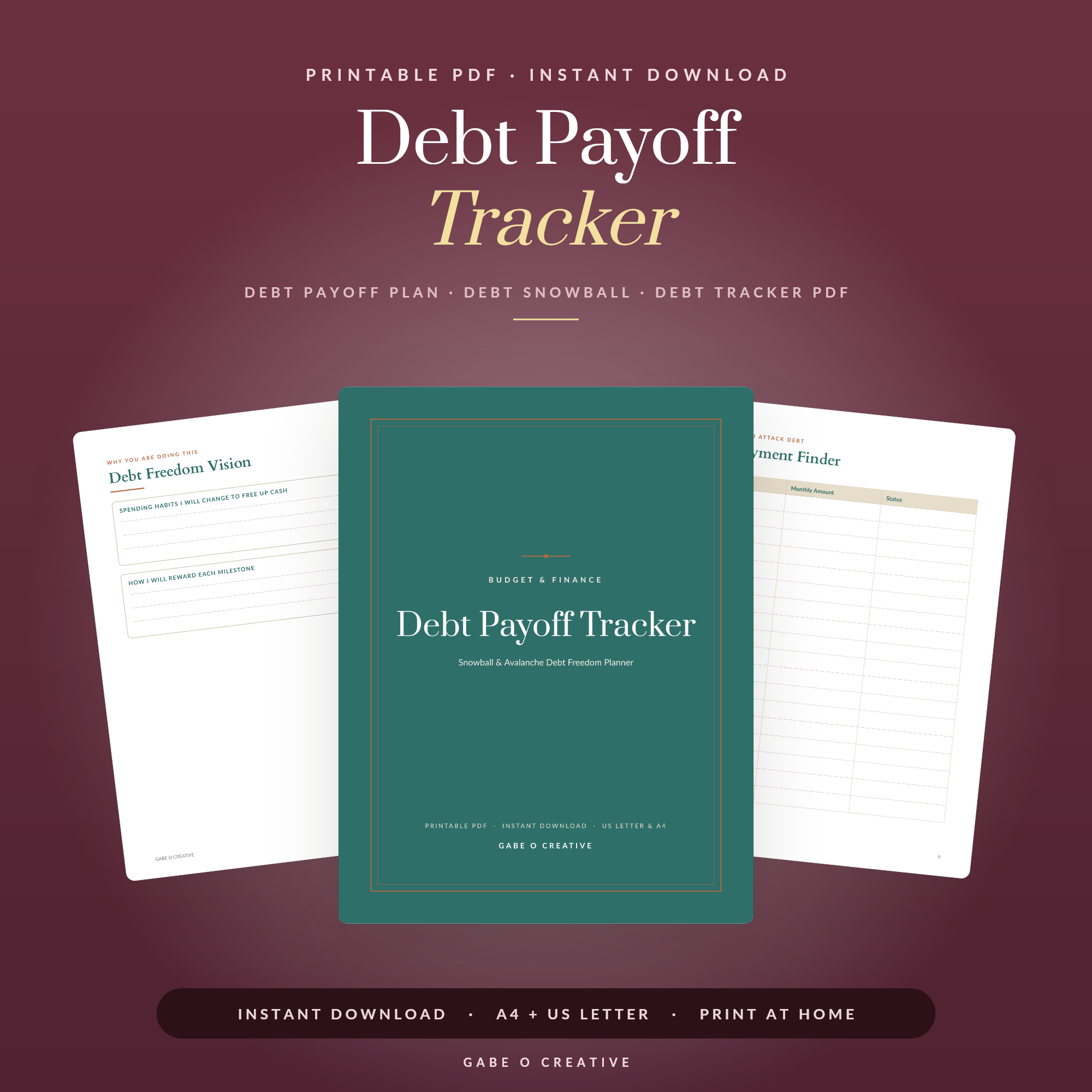 budget and finance printables collection
