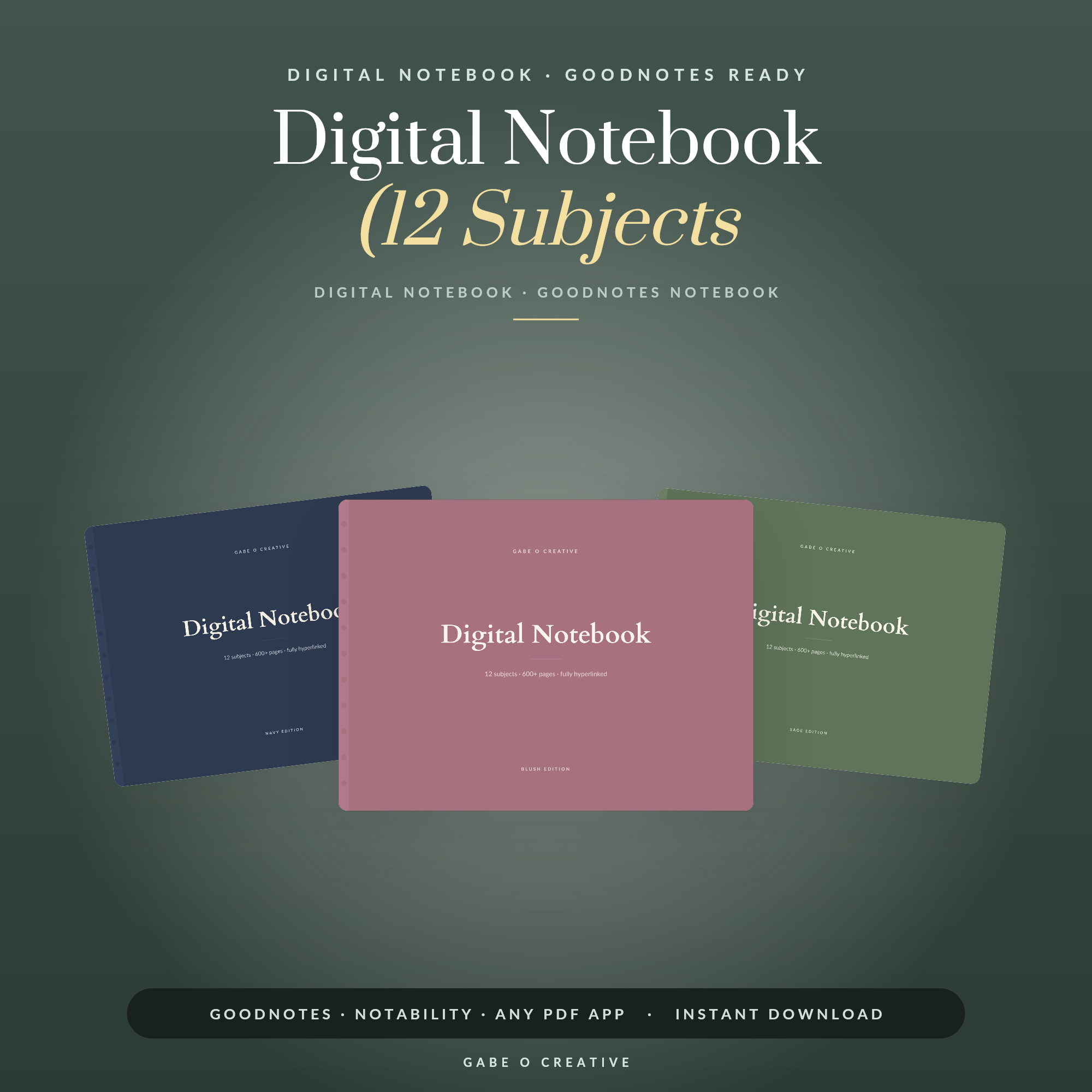 Digital Notebook (12 Subjects, 5 Colours)