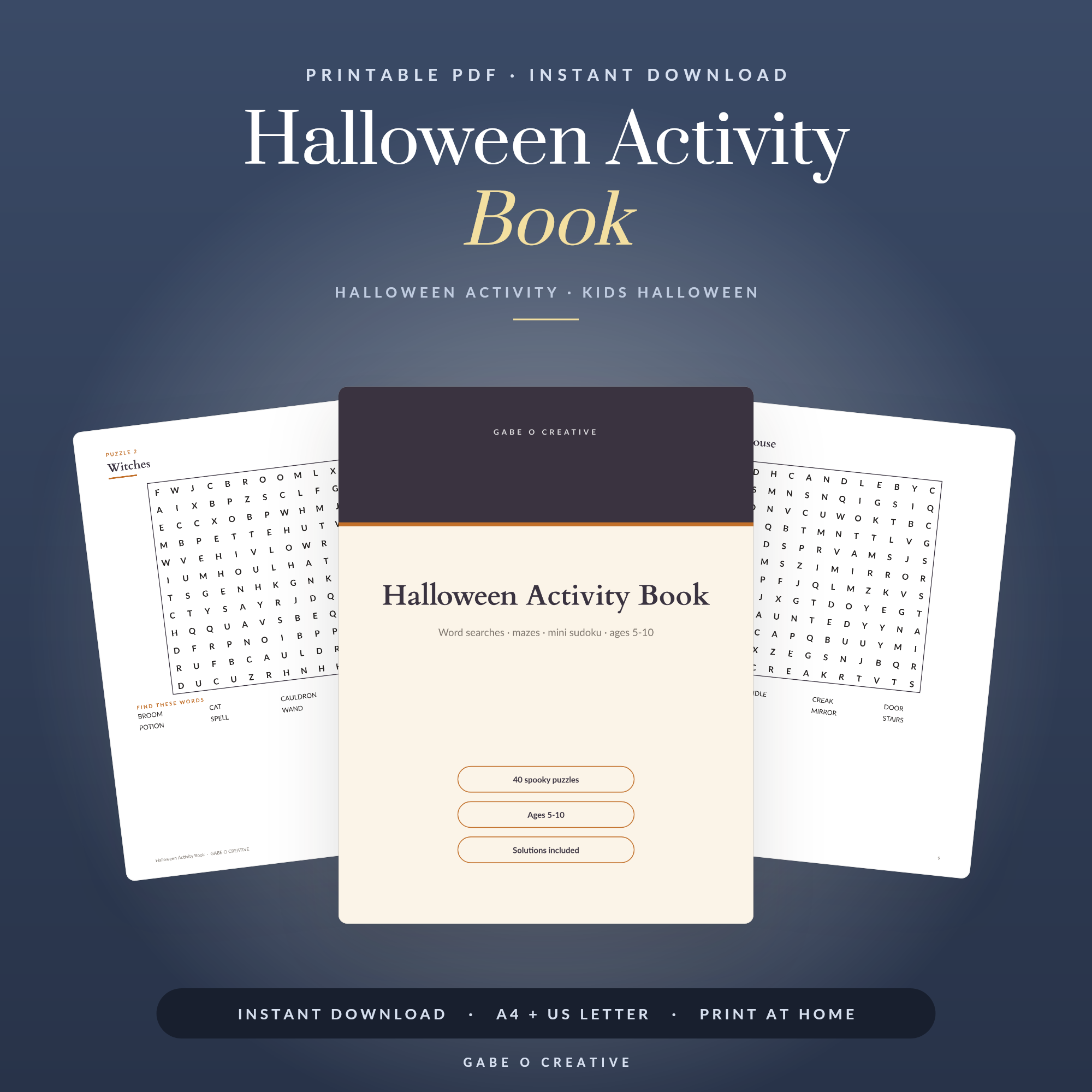 halloween games and activity pages