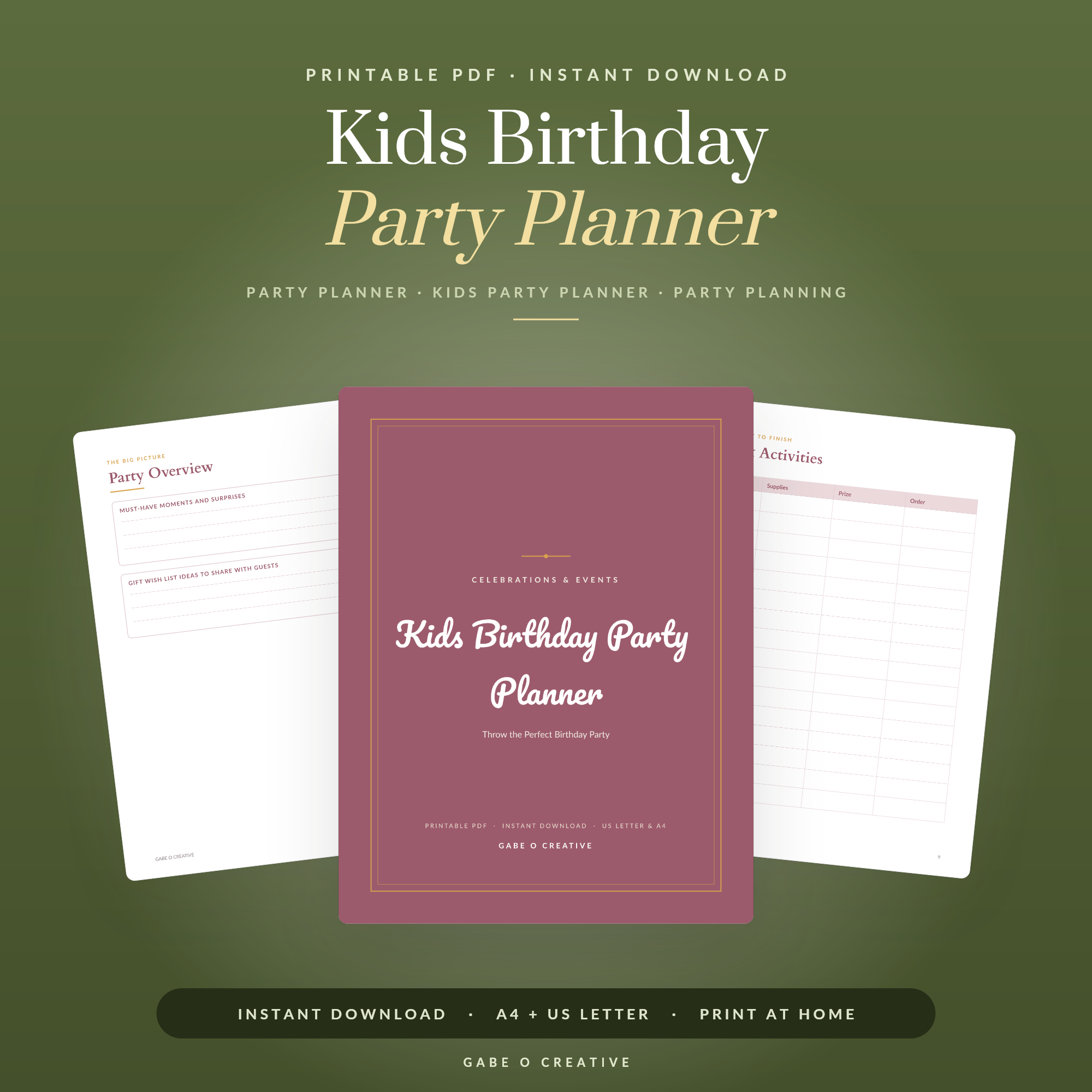 year-at-a-glance occasions calendar with gift ideas noted
