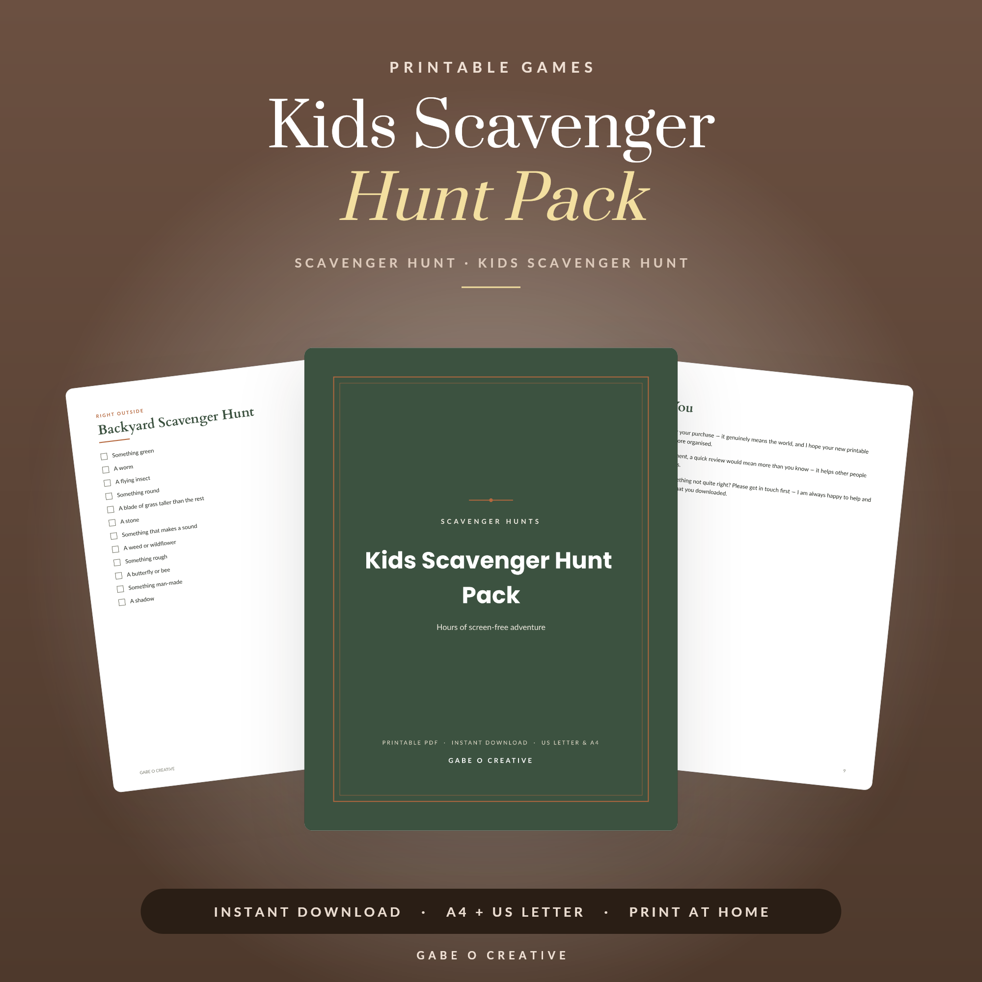 Kids Scavenger Hunt Pack