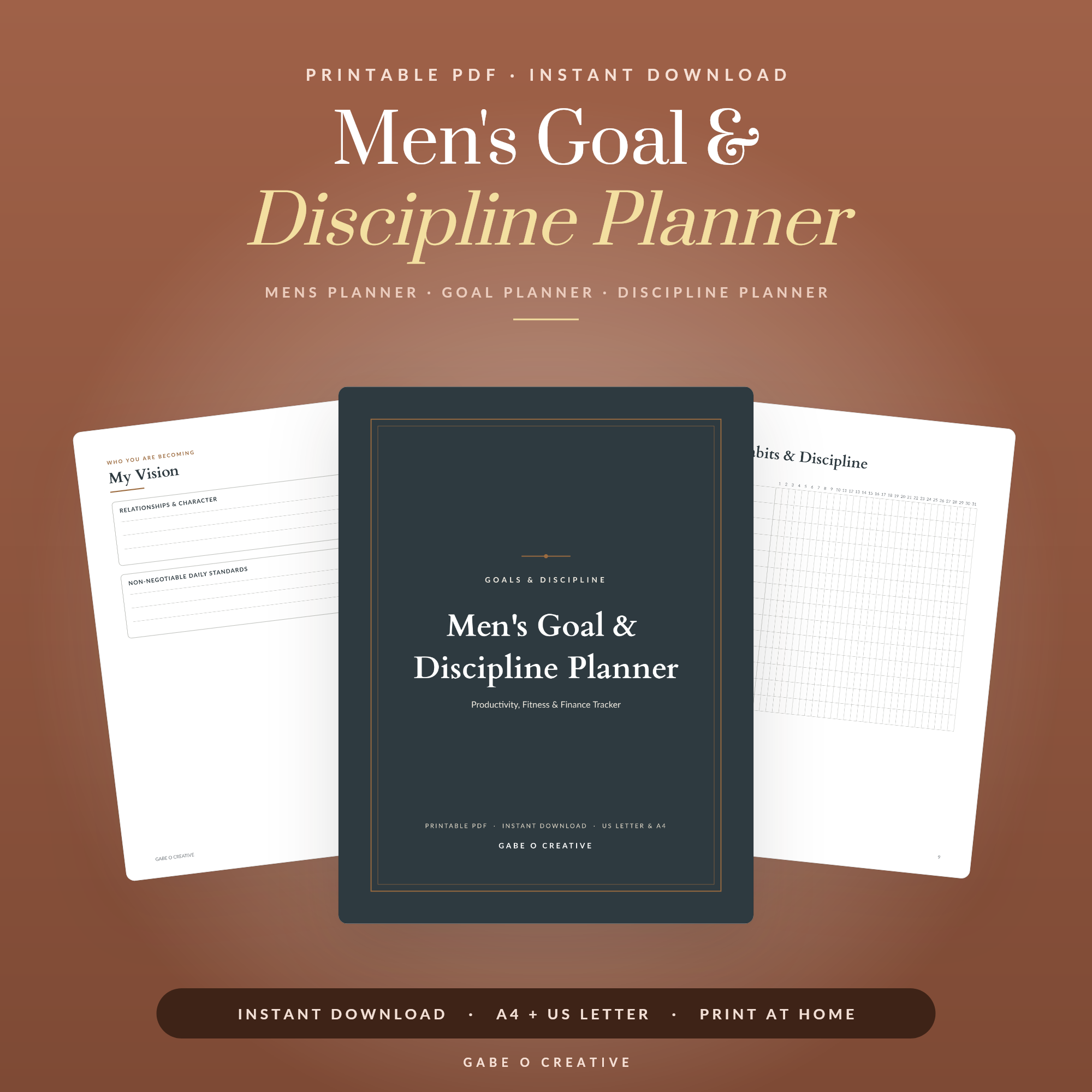 Men's Goal & Discipline Planner