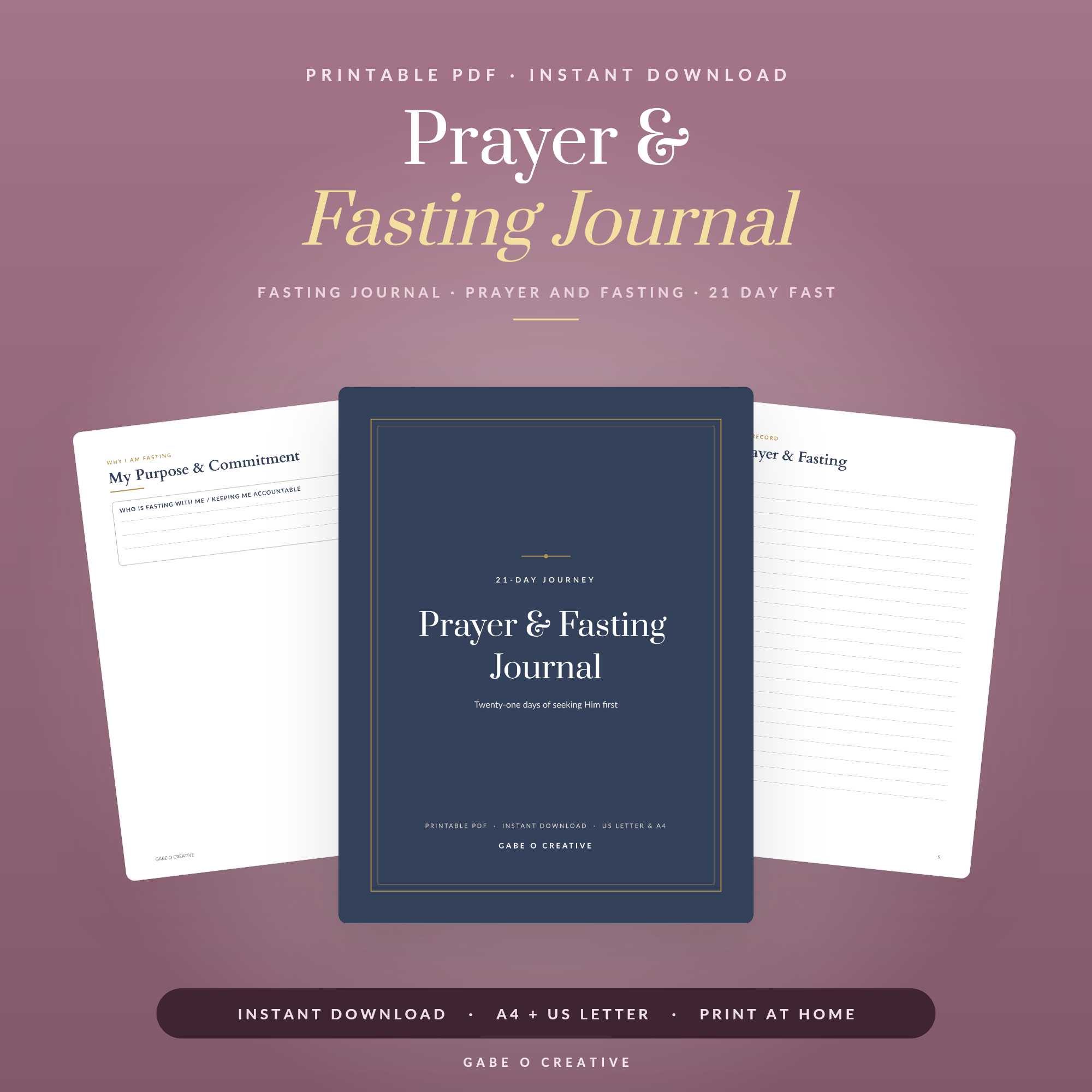Prayer & Fasting Journal — Twenty-one days of seeking Him first