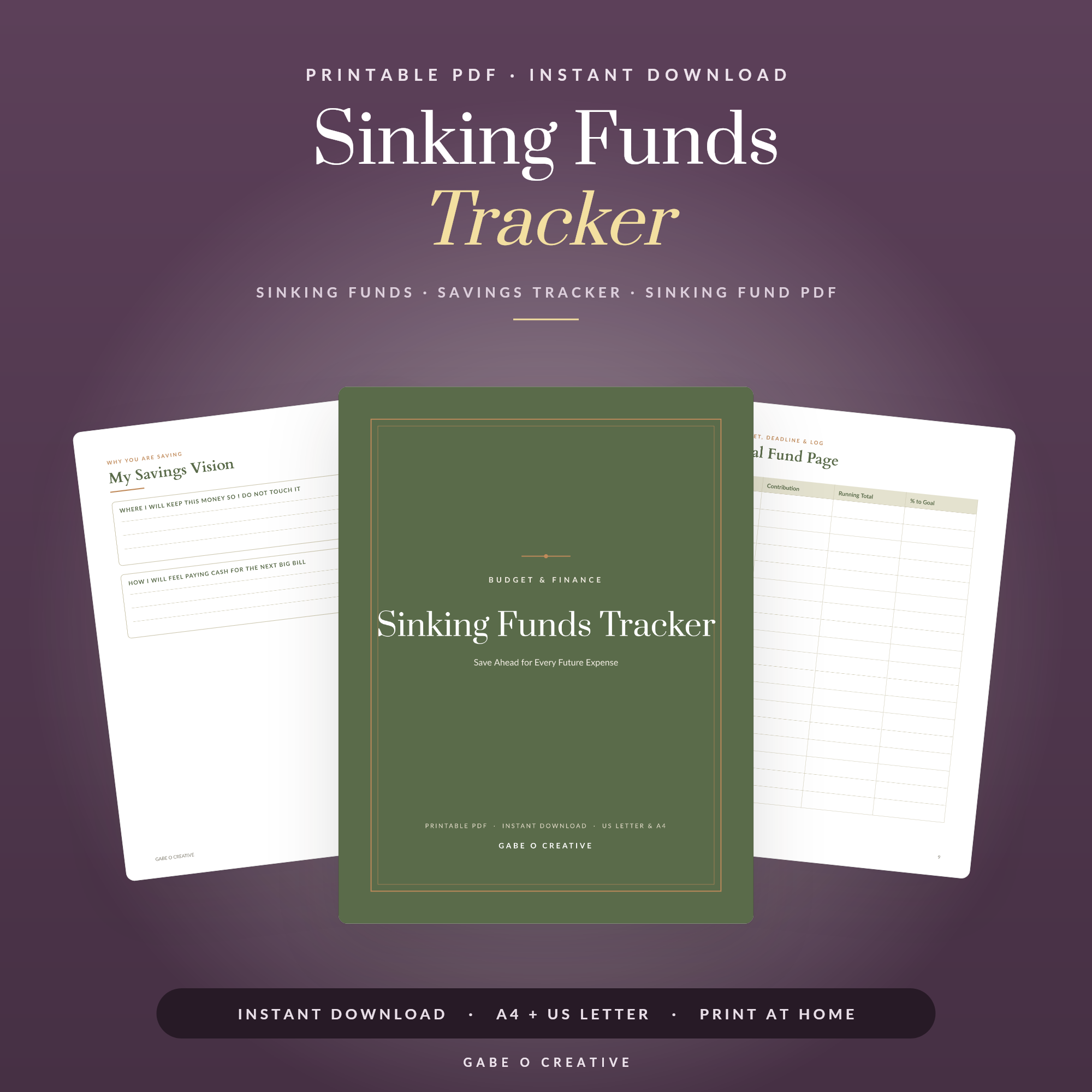 savings challenge printable pages