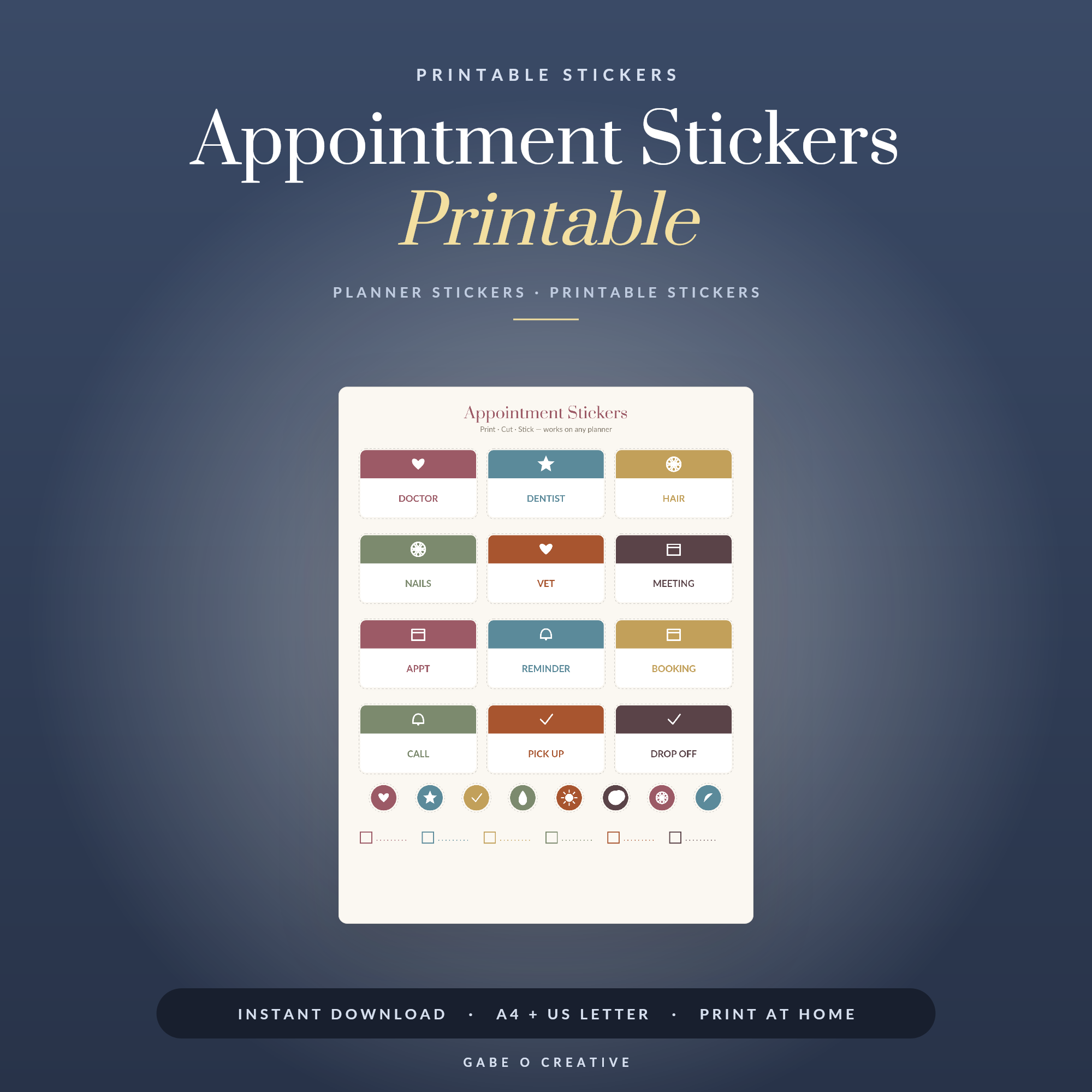 Appointment Stickers Printable
