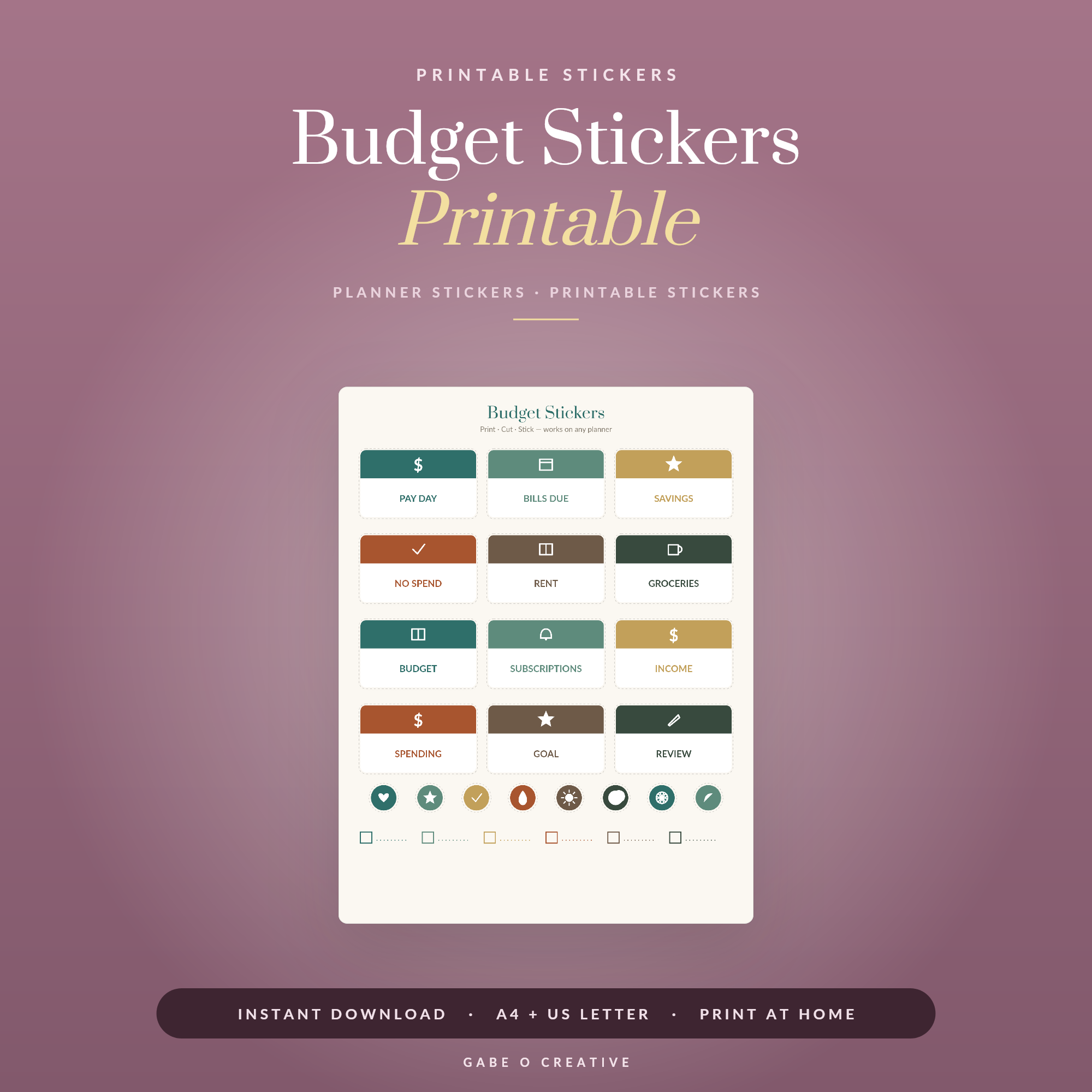 tall home sticker printing flat lay