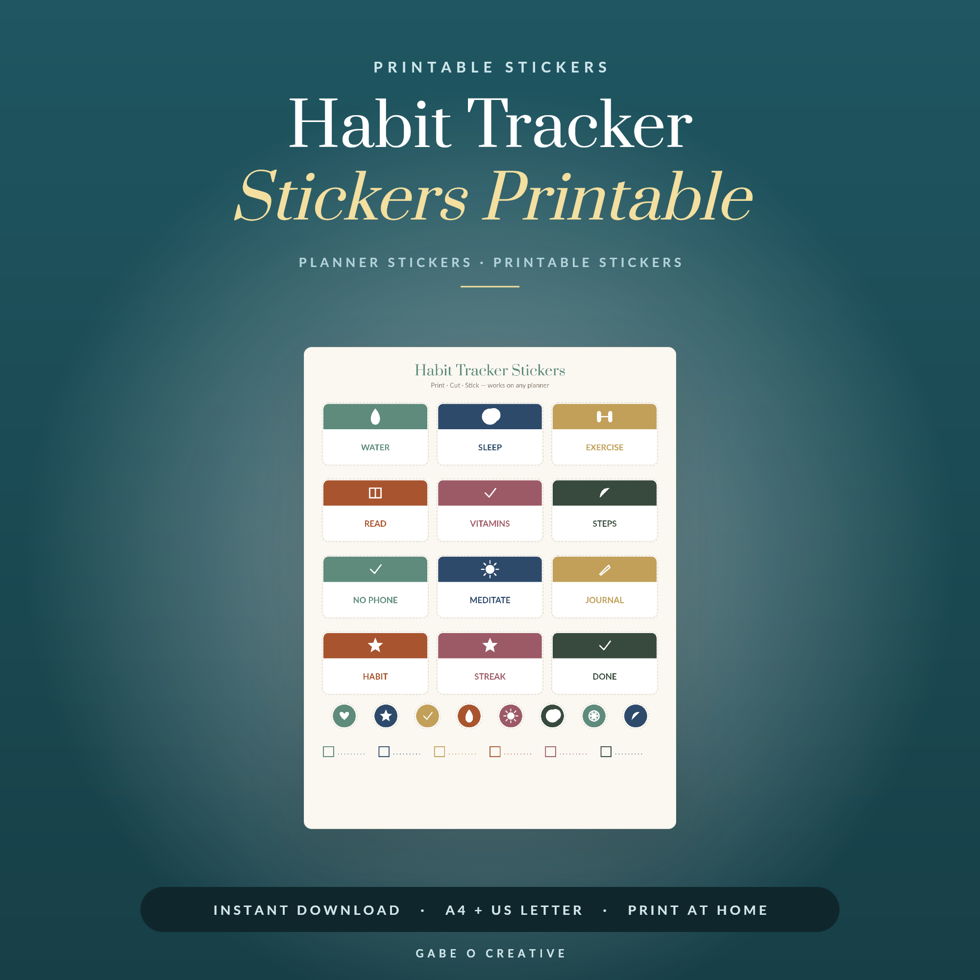 Habit Tracker Stickers Printable