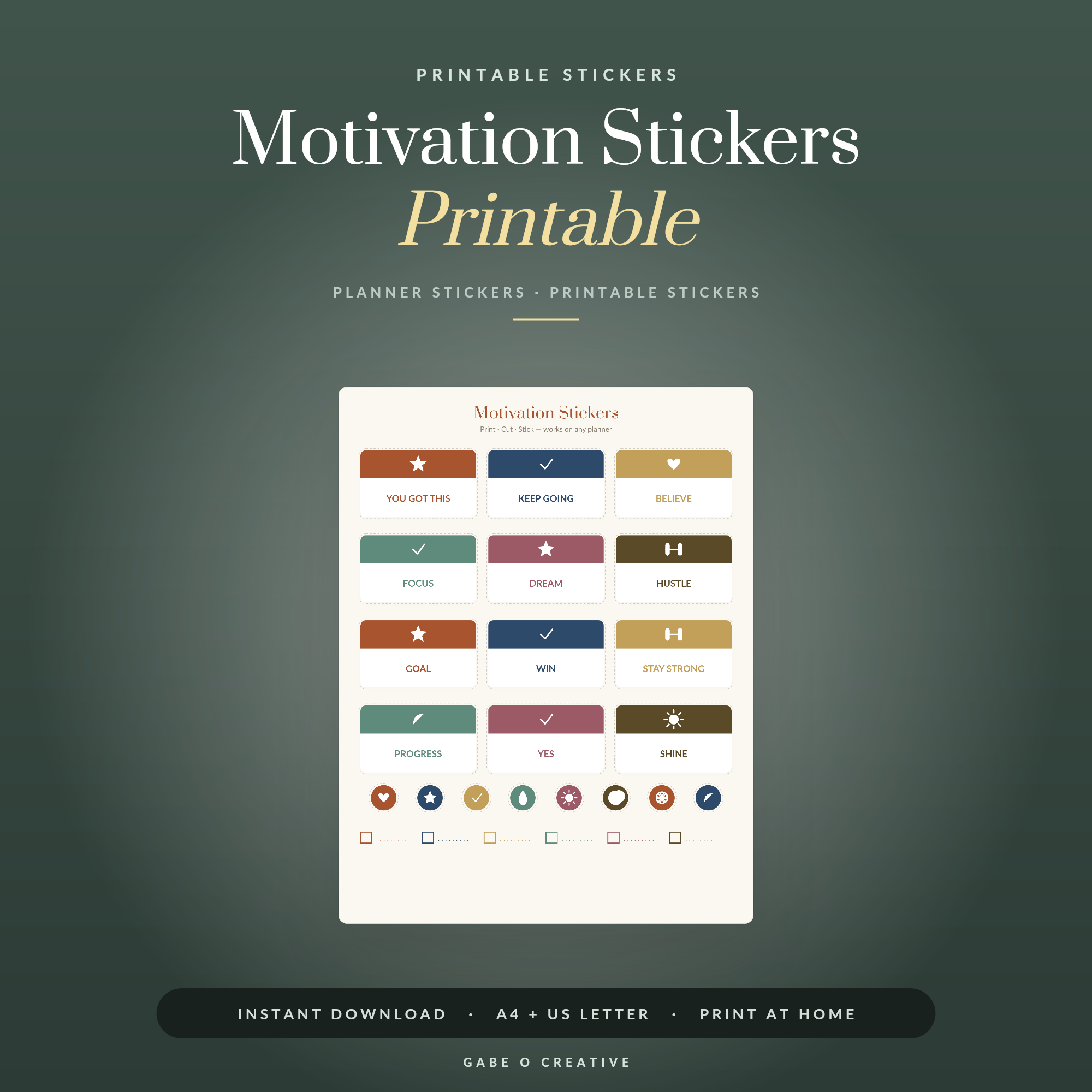 Motivation Stickers Printable