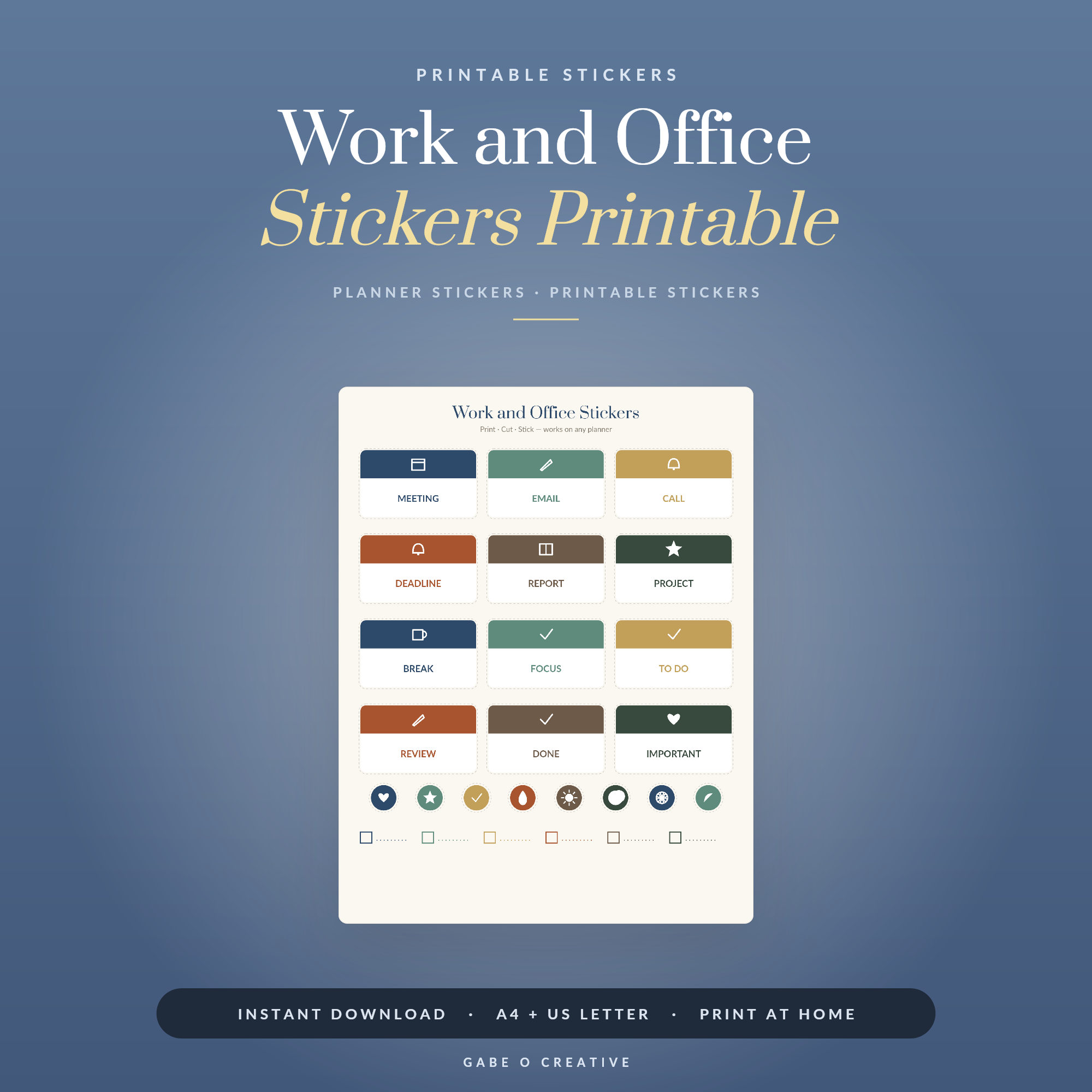 Work and Office Stickers Printable
