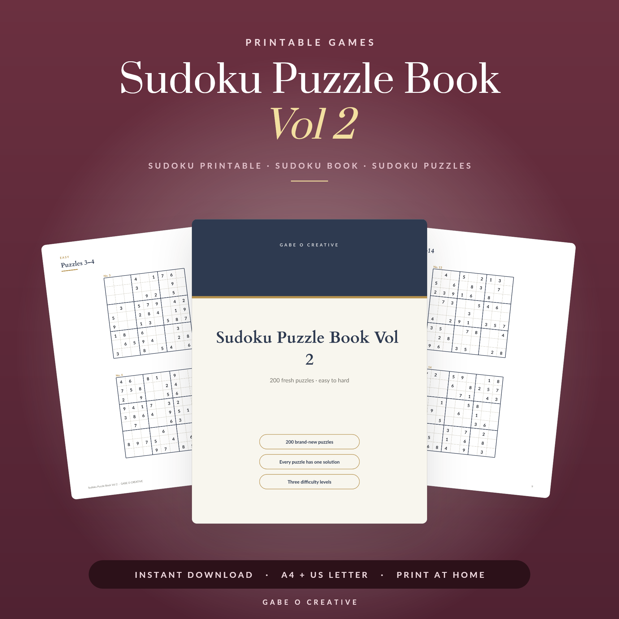 Sudoku Puzzle Book Vol 2