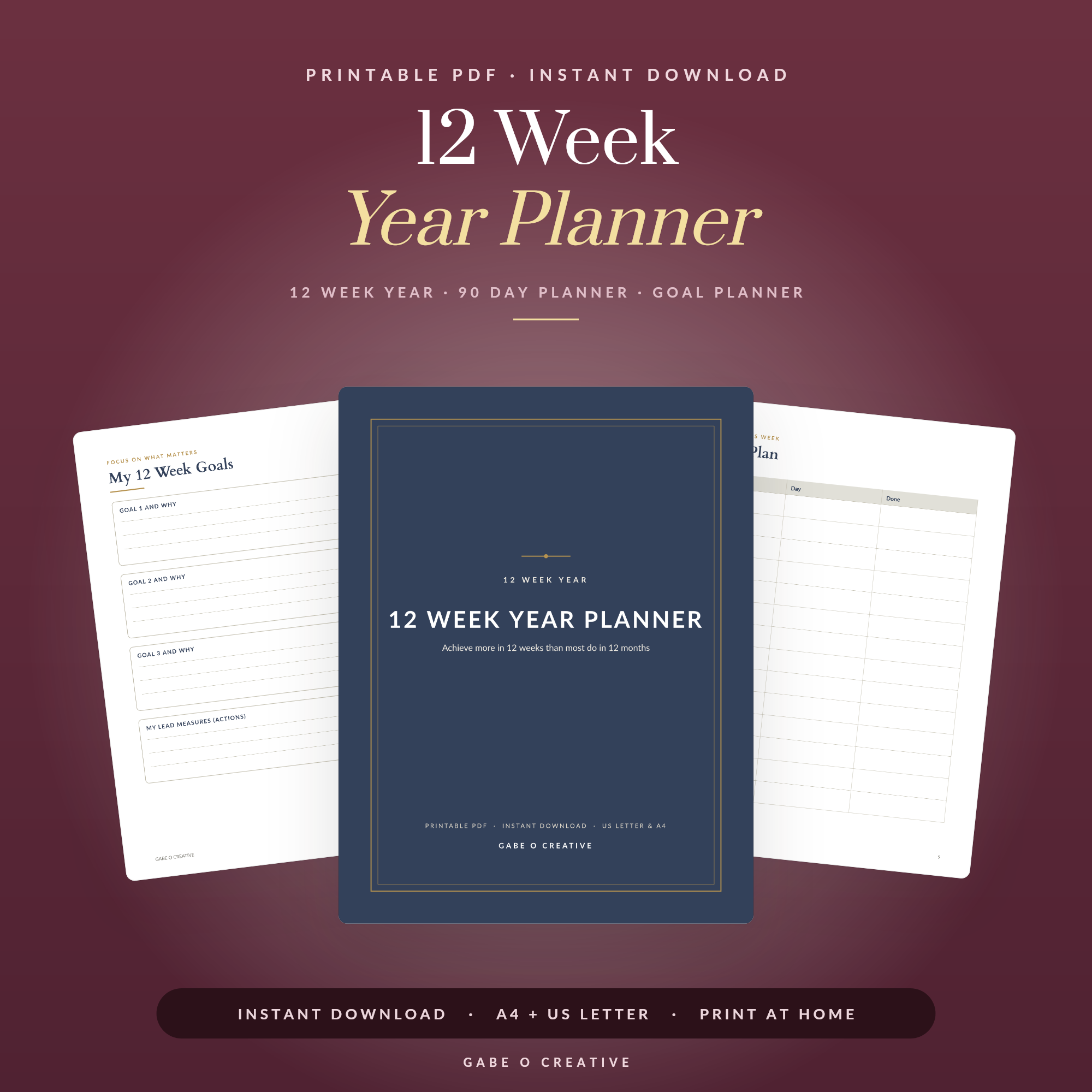 planner and coffee on desk
