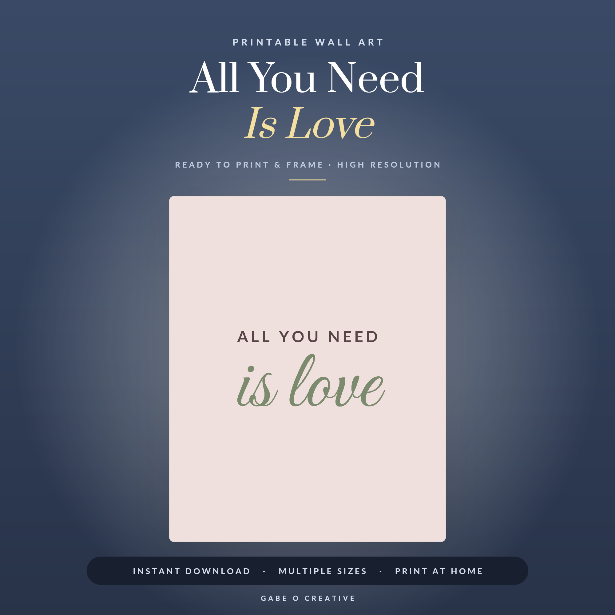 All You Need Is Love