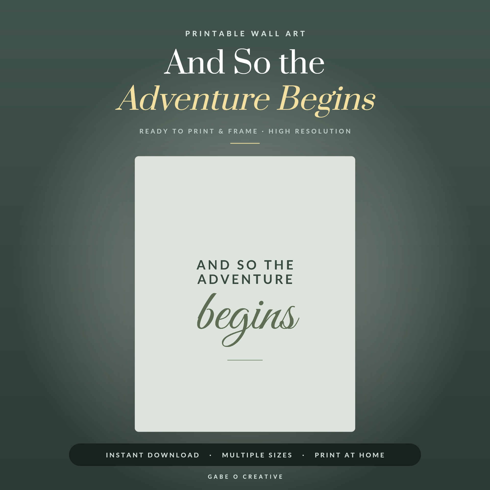 And So the Adventure Begins