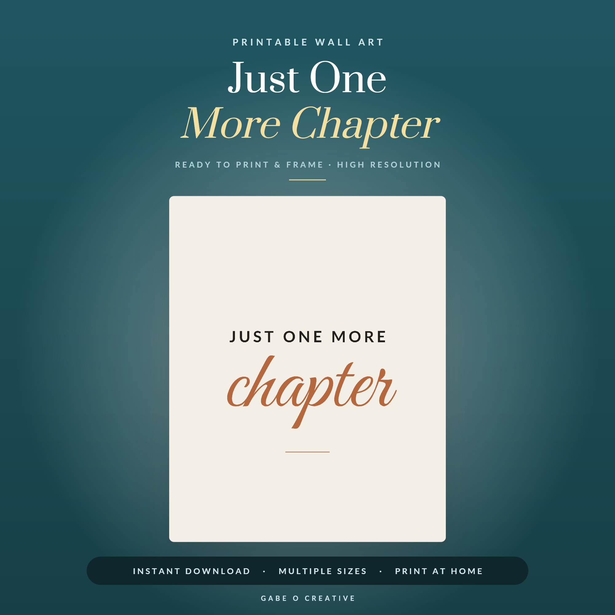 Just One More Chapter