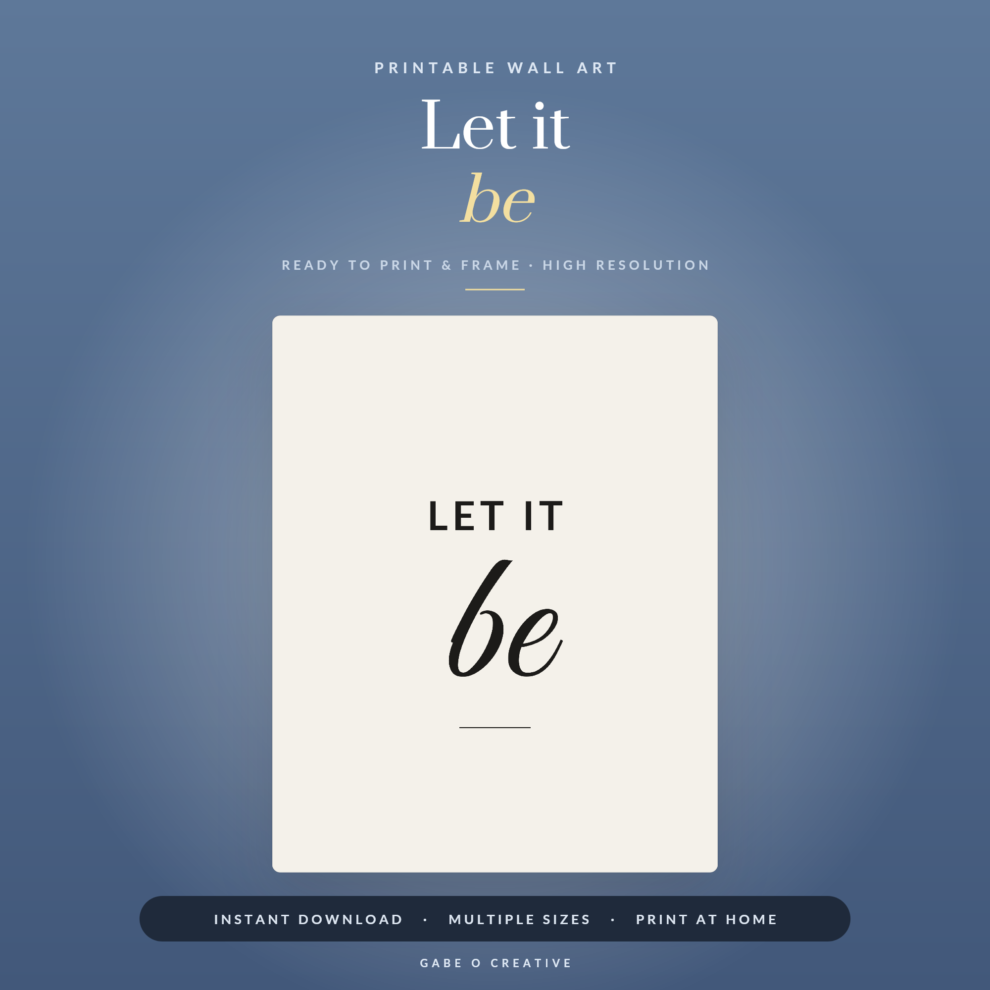 Let it be