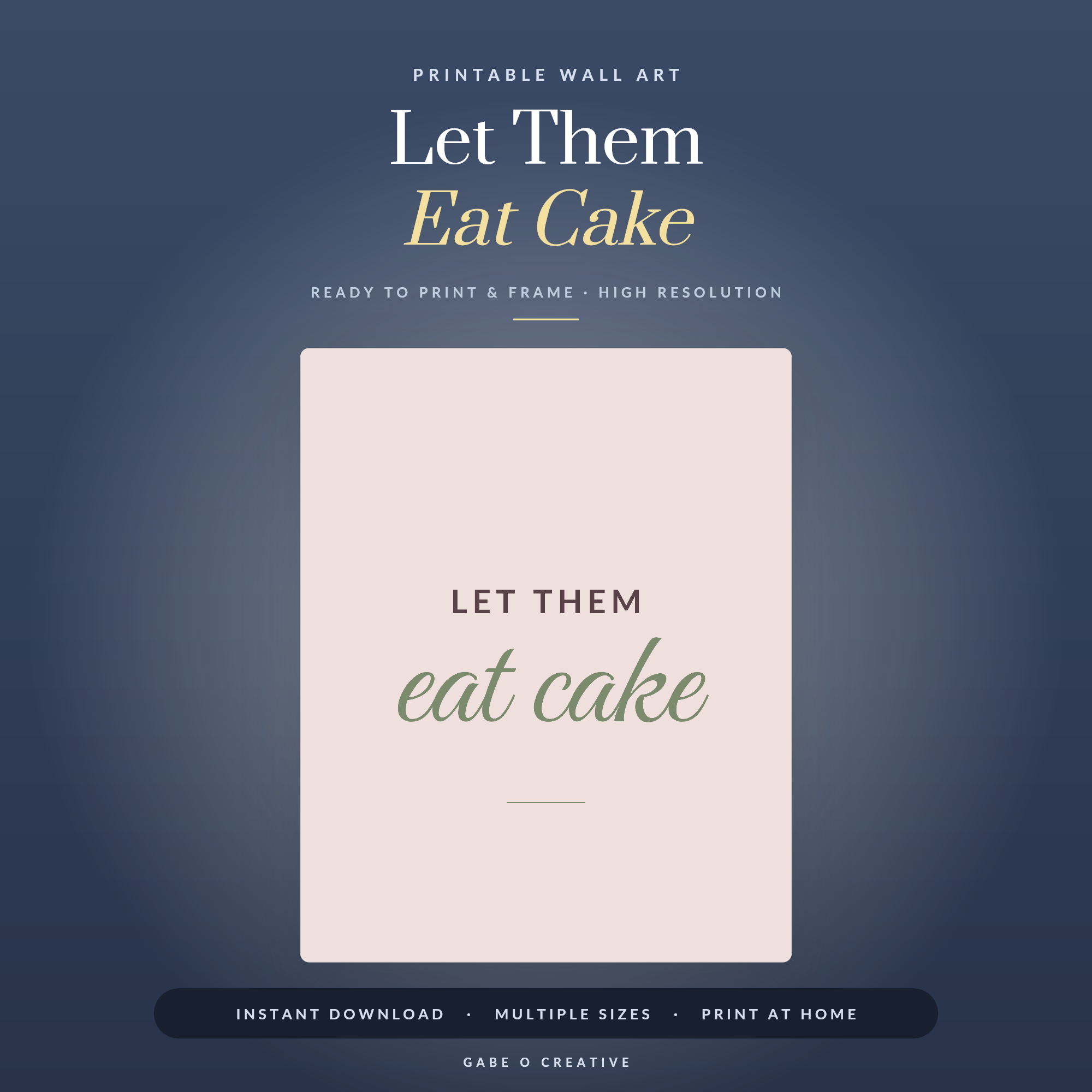 Let Them Eat Cake