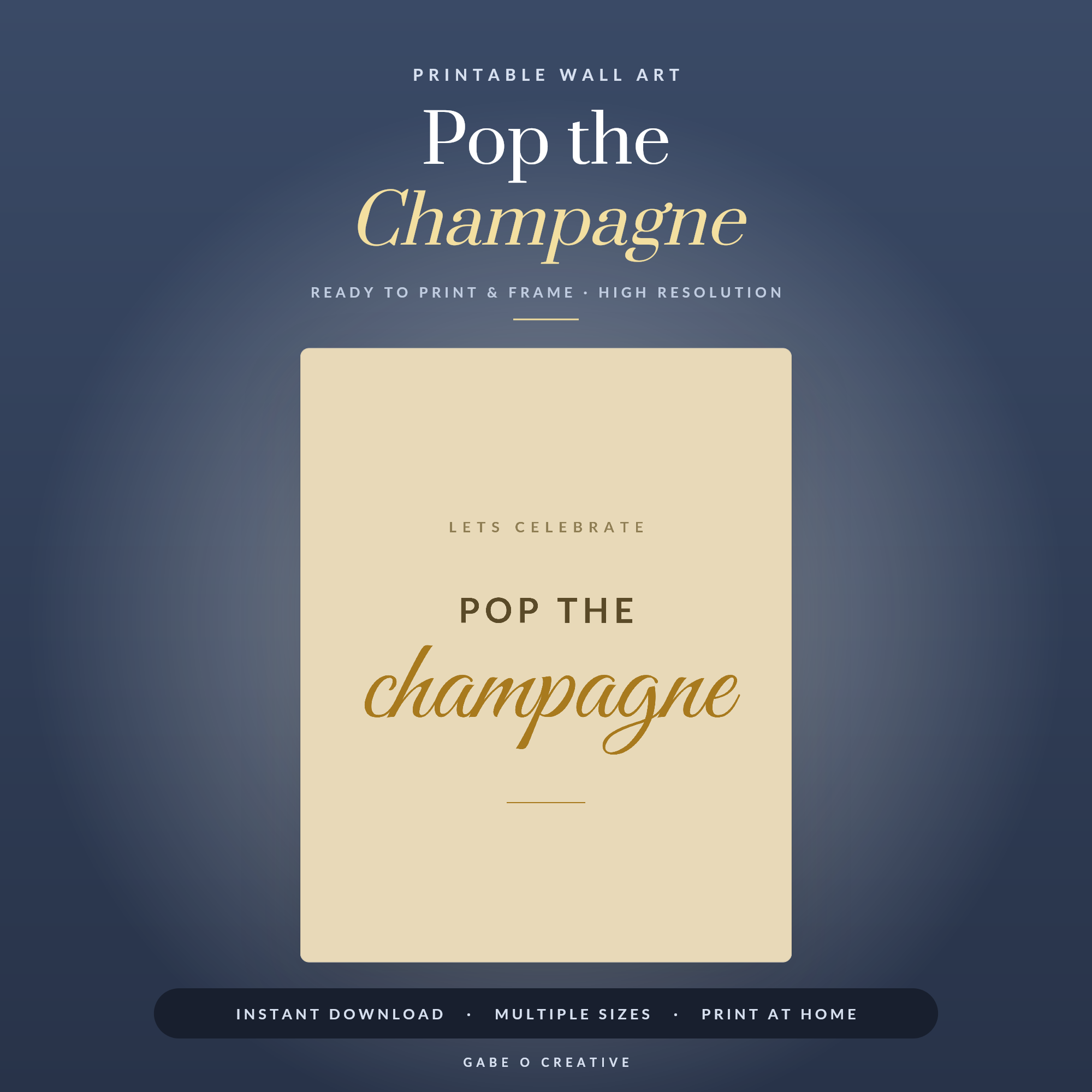 Pop the Champagne